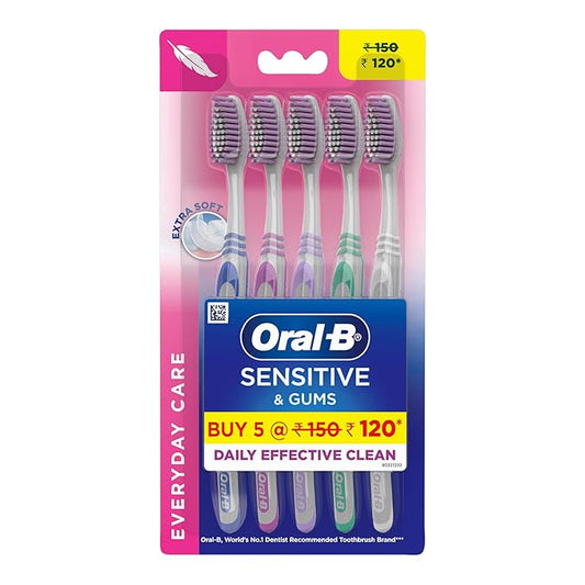 Oral-B Sensitive & Gums Extra Soft Brush (Pack Of 5)