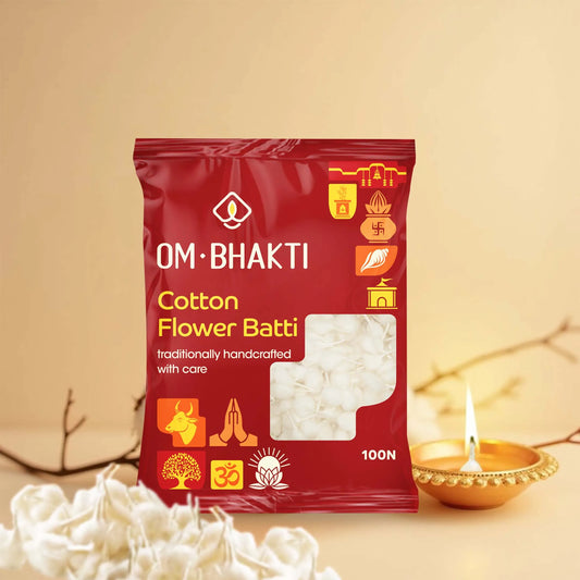 OM Bhakti Wick For Diya Cotton Flower Batti 100N