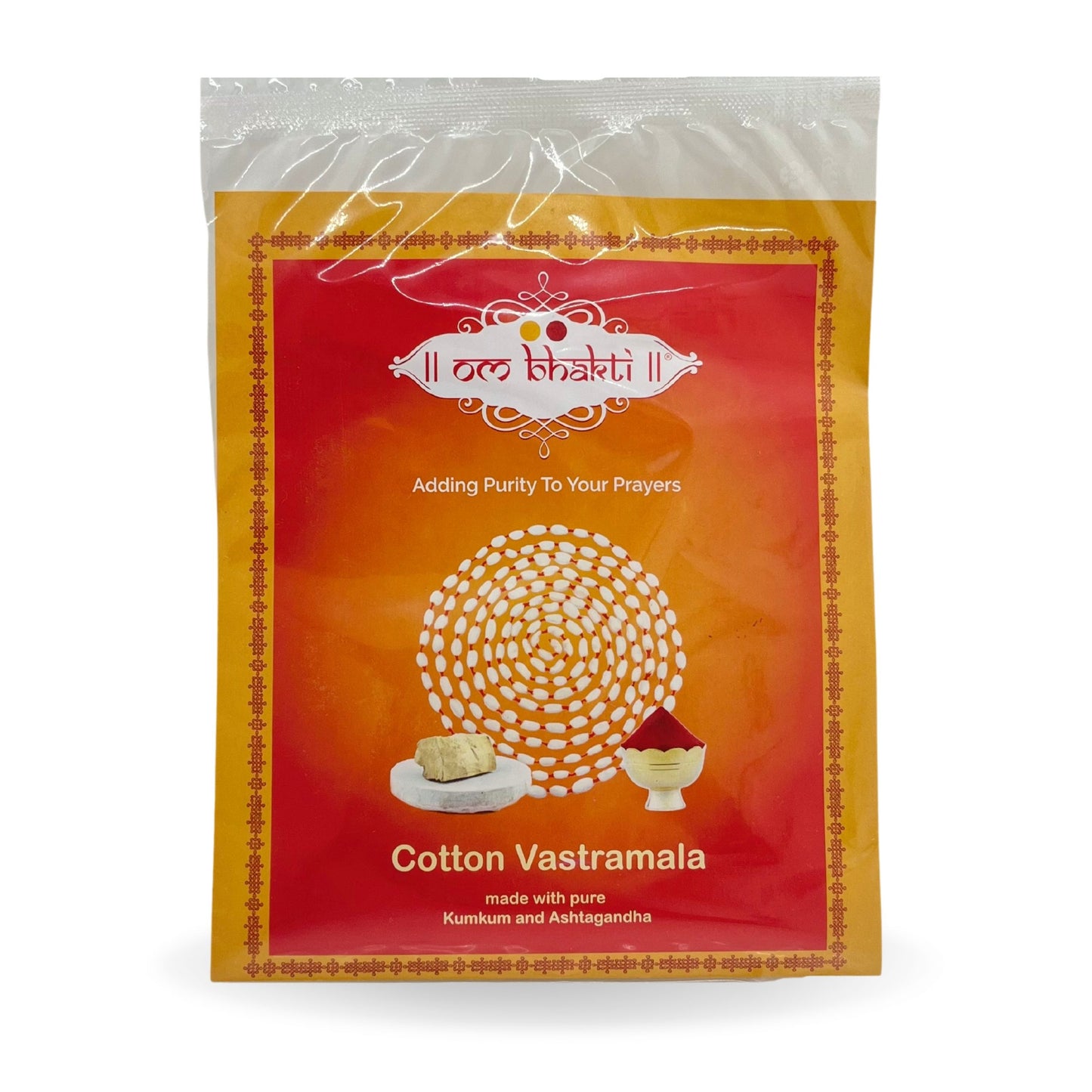 OM Bhakti Vastra Mala with Kumkum & Ashtagandha 2 mtrs