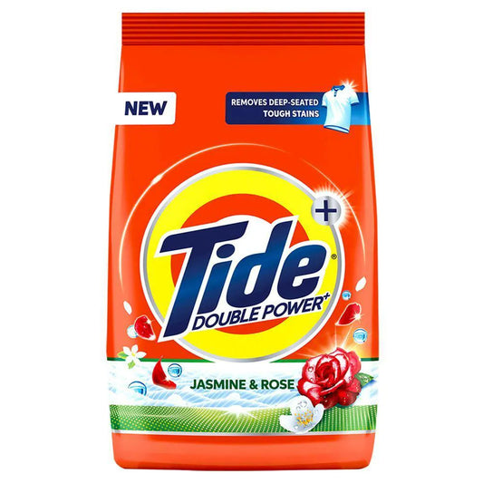 Tide Double Power+ Jasmine & Rose Detergent Powder, 500g